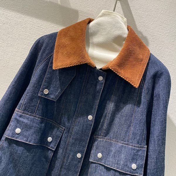 大人気!ロエベ トラペーズデニムジャケット コピー S359Y50X66